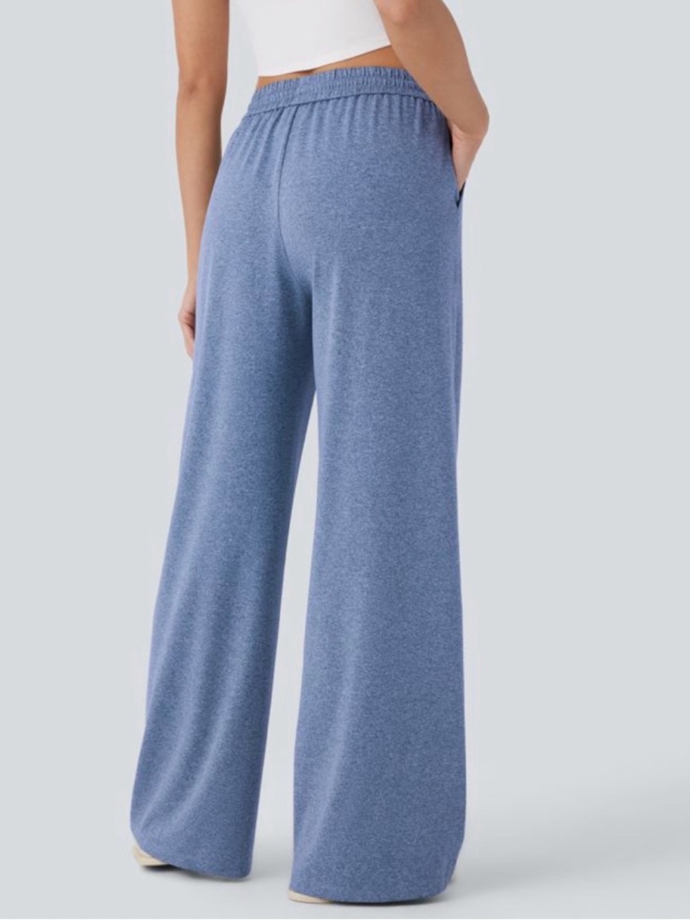 HALARA High Waisted Drawstring Pocket Wide Leg Casual Pants Size L - Picture 5 of 6